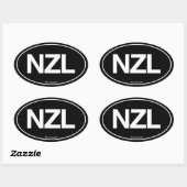 Sticker Ovale Oval néo-zélandais (Feuille)