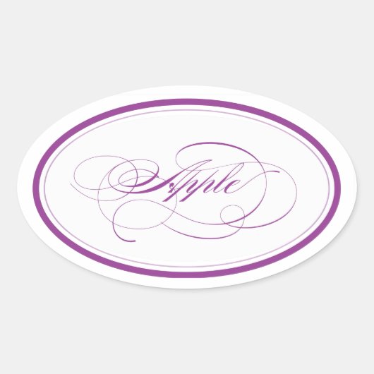 Sticker Ovale Oval personnalisé_Apple (Devant)