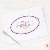 Sticker Ovale Oval personnalisé_cerise (Enveloppe)