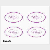 Sticker Ovale Oval personnalisé_cerise (Feuille)