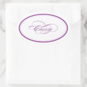 Sticker Ovale Oval personnalisé_cerise (Sac)