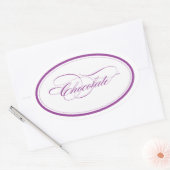 Sticker Ovale Oval personnalisé_chocolat (Enveloppe)