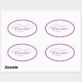 Sticker Ovale Oval personnalisé_chocolat (Feuille)