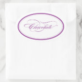 Sticker Ovale Oval personnalisé_chocolat (Sac)