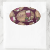 Sticker Ovale Ovale du bois (Sac)