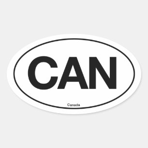 Sticker Ovale Ovale du Canada