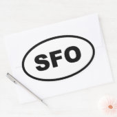 Sticker Ovale Ovale SFO San Francisco (Enveloppe)