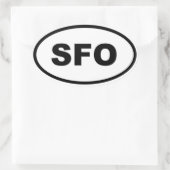 Sticker Ovale Ovale SFO San Francisco (Sac)