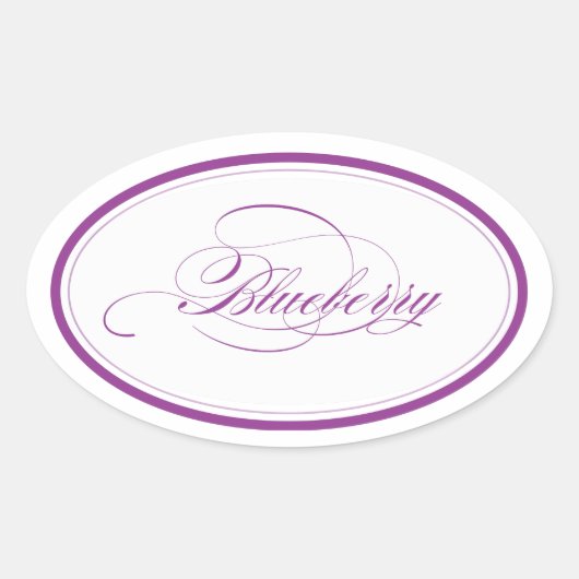 Sticker Ovale Ovalle de bleuet personnalisé (Devant)