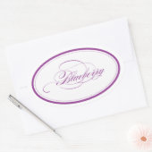 Sticker Ovale Ovalle de bleuet personnalisé (Enveloppe)