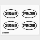 Sticker Ovale Overcomer Rev 12:11 Euro Style (Feuille)