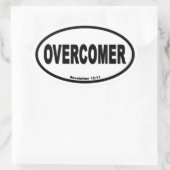 Sticker Ovale Overcomer Rev 12:11 Euro Style (Sac)