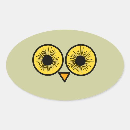 Sticker Ovale Owl Eyes (Devant)