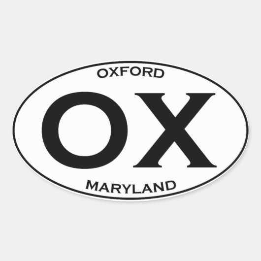 Sticker Ovale OX - Oxford Maryland (Devant)