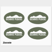 Sticker Ovale Ozarks, s'il vous plaît (Feuille)