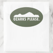 Sticker Ovale Ozarks, s'il vous plaît (Sac)