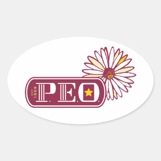 STICKER OVALE P.E.O.