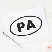 Sticker Ovale PA Pennsylvanie (Enveloppe)