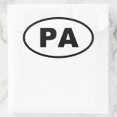 Sticker Ovale PA Pennsylvanie (Sac)
