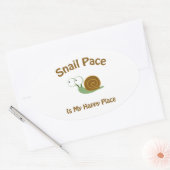 Sticker Ovale Pace de l'escargot (Enveloppe)