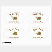 Sticker Ovale Pace de l'escargot (Feuille)
