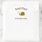Sticker Ovale Pace de l'escargot (Sac)