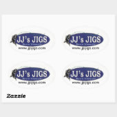 Sticker Ovale Pack 4 de JJ's Jigs (Feuille)