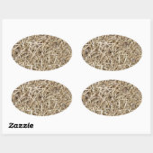 Sticker Ovale Paille (Feuille)