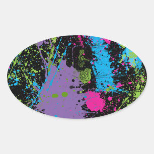 Sticker Ovale Paint Splater