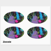 Sticker Ovale Paint Splater (Feuille)