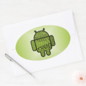 Sticker Ovale Paisley Character pour le robot Android™ (Enveloppe)