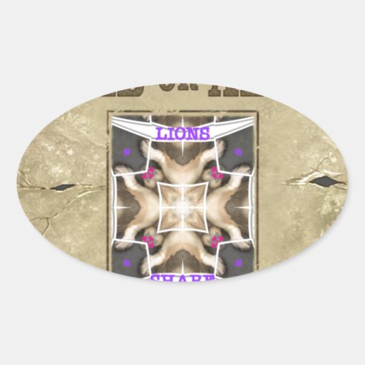 Sticker Ovale Paix Recherchée, Amour et Inspiration : Diffuser H (Devant)