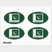 Sticker Ovale Pakistan (Feuille)