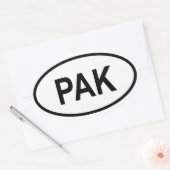 Sticker Ovale Pakistan "PAK" (Enveloppe)