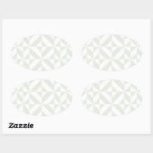 Sticker Ovale Pale Gray Geometric Deco Cube Pattern (Feuille)