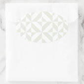 Sticker Ovale Pale Gray Geometric Deco Cube Pattern (Sac)