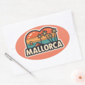 Sticker Ovale Palma de Majorque (Enveloppe)