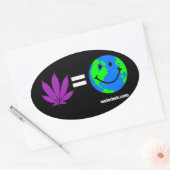 Sticker Ovale Panacée = Terre heureuse (Enveloppe)