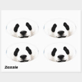 Sticker Ovale Panda (Feuille)