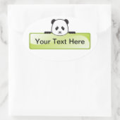 Sticker Ovale Panda Banner (Sac)
