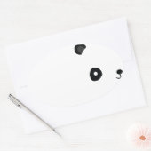 Sticker Ovale Panda paisible (Enveloppe)