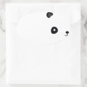 Sticker Ovale Panda paisible (Sac)