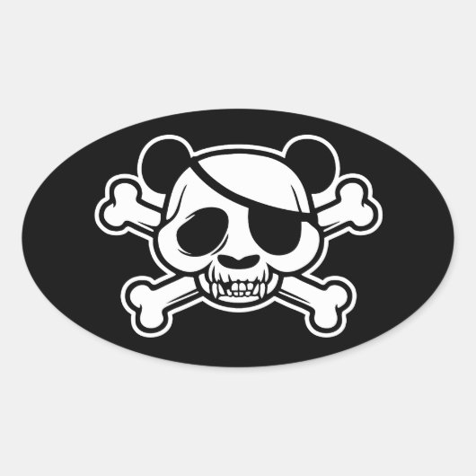 Sticker Ovale Pandas de Pandazance (Devant)