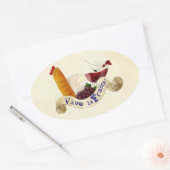 Sticker Ovale Panier des festins français (Enveloppe)