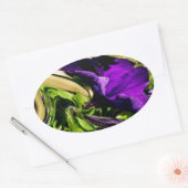Sticker Ovale Panique violette (Enveloppe)