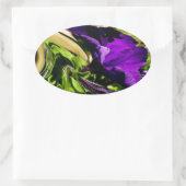 Sticker Ovale Panique violette (Sac)