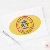 Sticker Ovale Panneau de service de taxi Tuk Tuk, Thaïlande (Enveloppe)