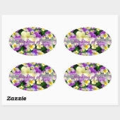 Sticker Ovale Pansy Parfait Penser à vous (Feuille)