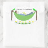 Sticker Ovale Papa dans le hamac (Sac)