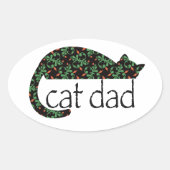 Sticker Ovale Papa de chat (Devant)